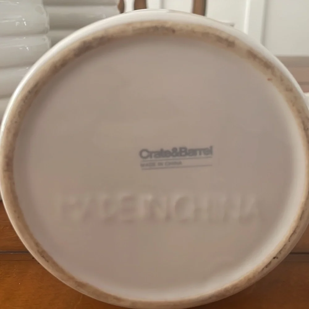 Crate & Barrel around White Porcelain Beehive Set